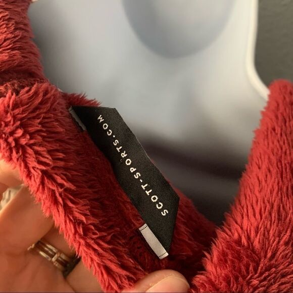 SCOTT Maroon Fleece Colorblock Jacket - Picture 6 of 8